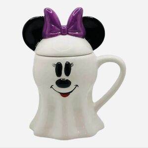 Disney Minnie Mouse Figural Ghost Halloween Limited Edition Mug And Lid NWT